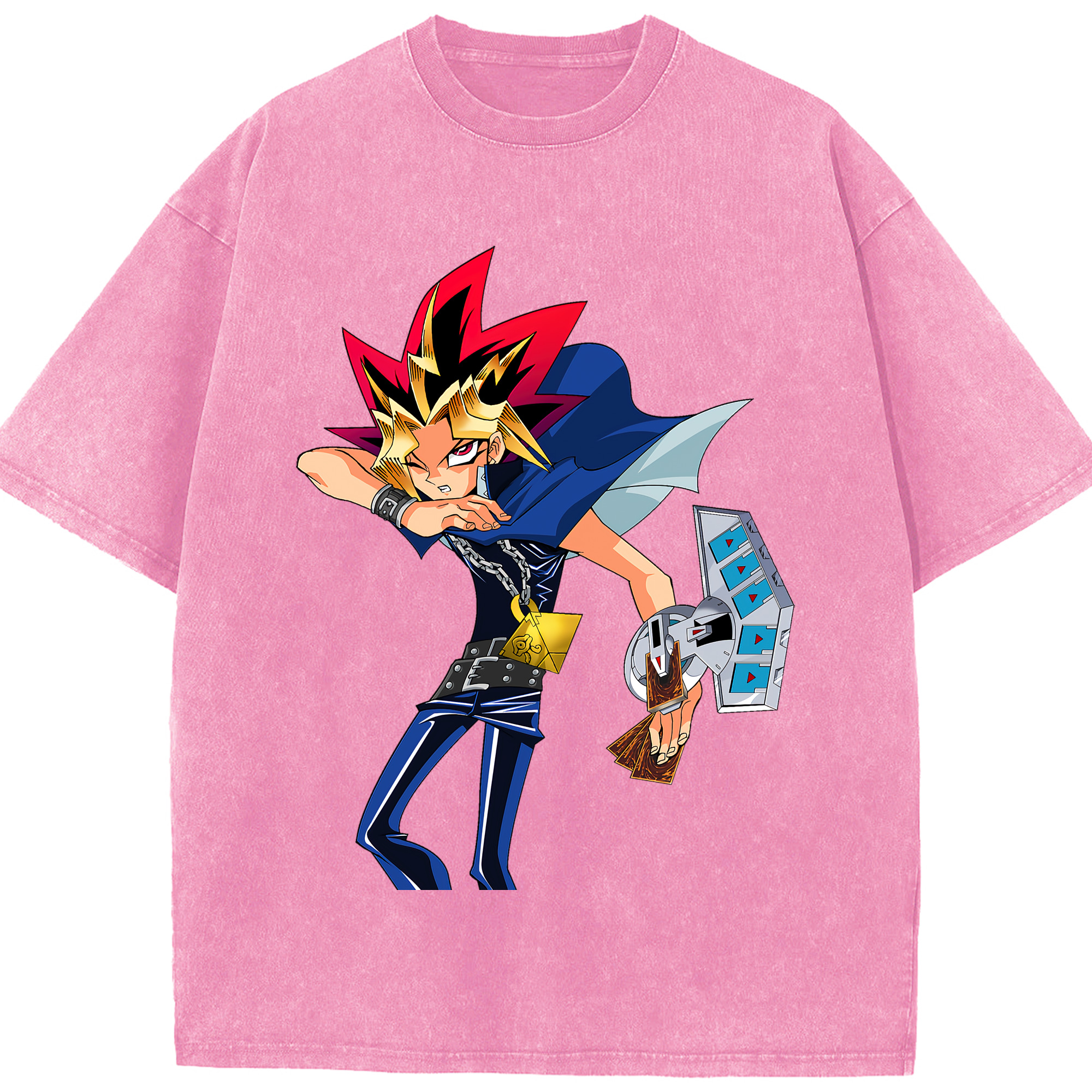 （画像用） 遊☆戯☆王 Yu-Gi-Oh! 綿100% ヴィンテージ風 半袖Tシャツ（フロントプリント）
